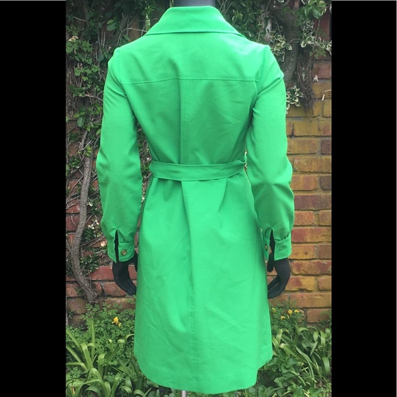 Bonwitt teller vntg green button down belt dress - Picture 5 of 8